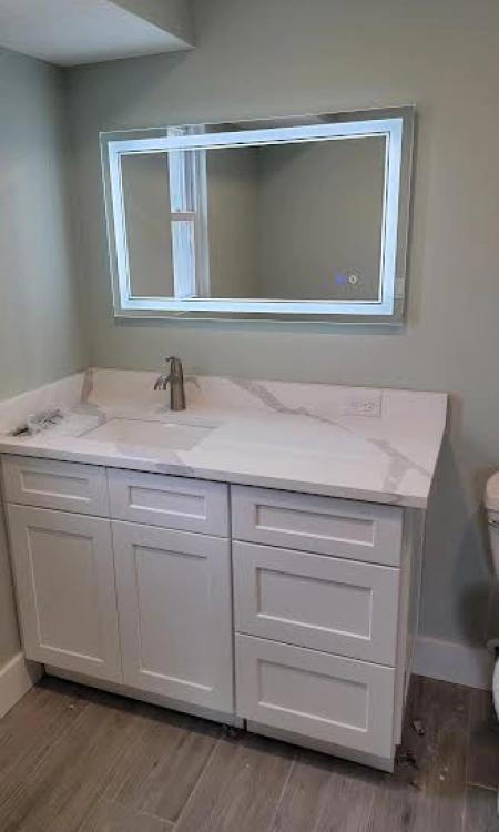 built in mirror light