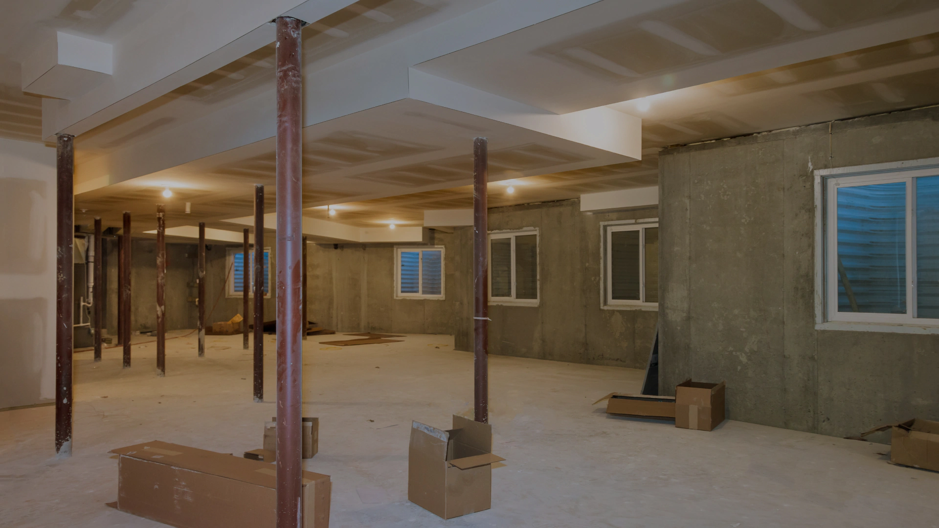 lights on a basement